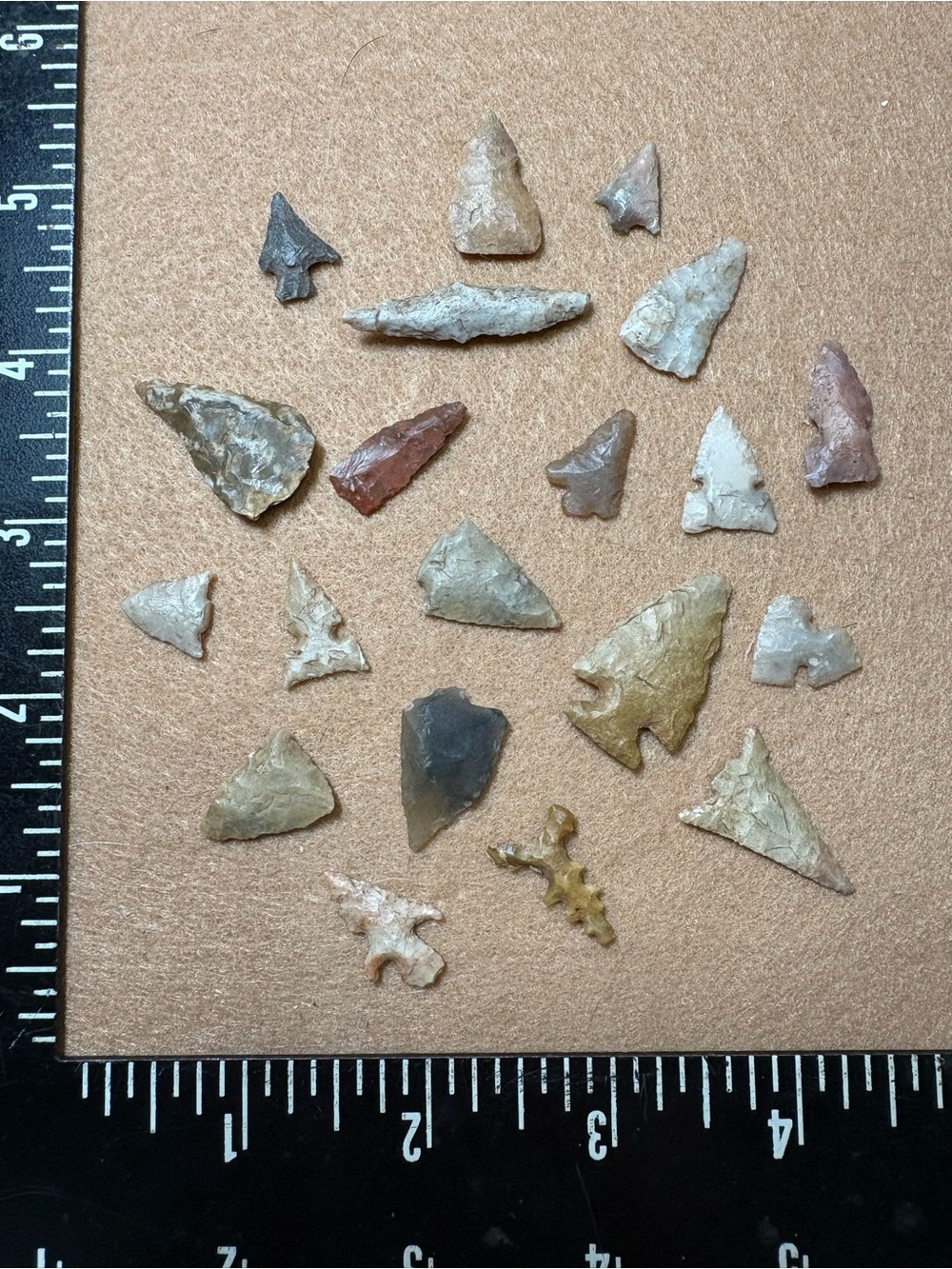 20 Mini Assorted Arrowheads from Nocona Texas. In our family since late 1950’s.
